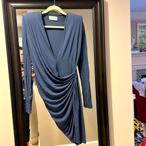 Charcoal/Blue asymmetrical Alexandre Vautheir dress